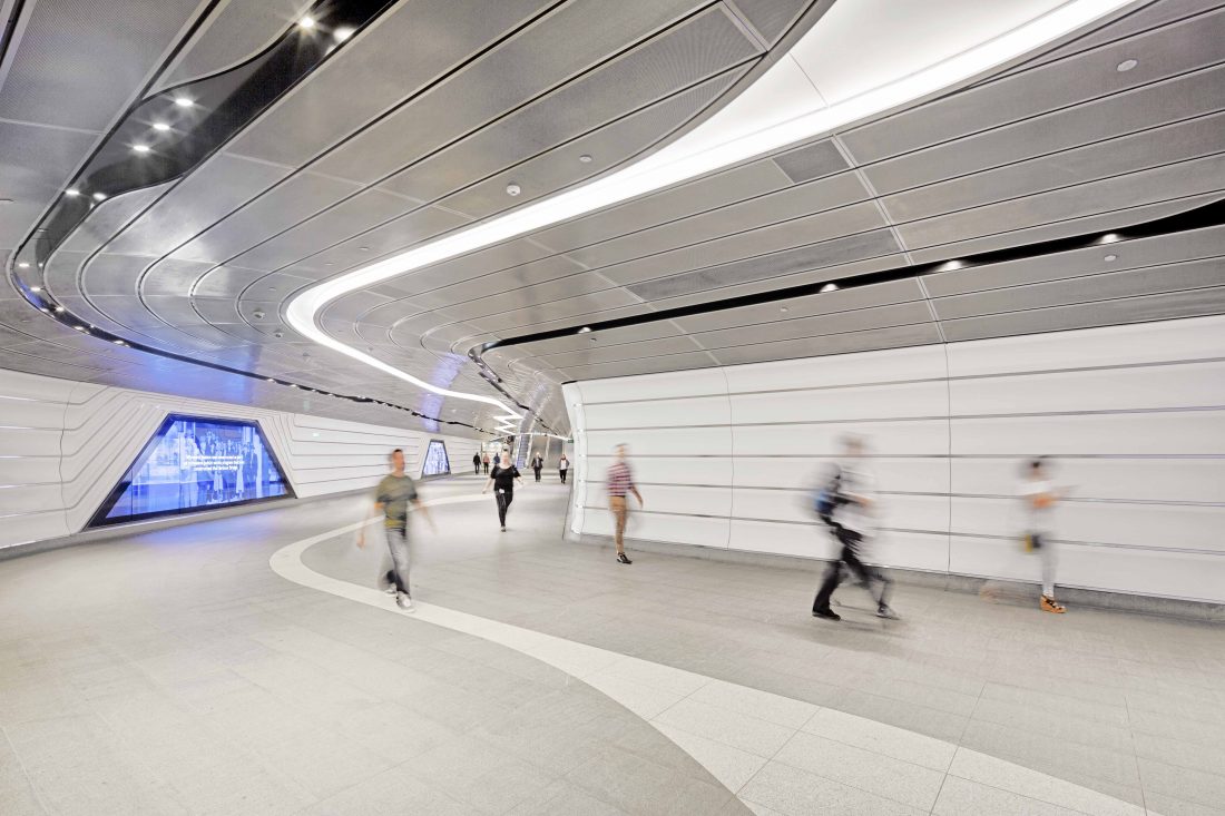 A series of architectural images showcasing the grandeur of Wynyard Station, captured by a commercial photographer in Sydney.