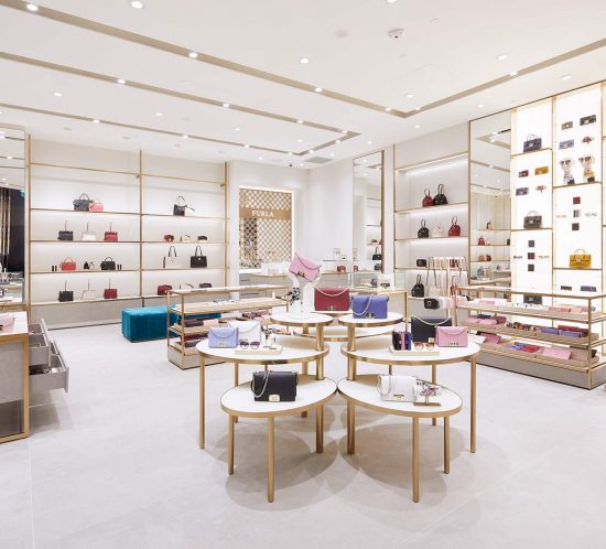 Interior view of fashion retail store, captured by an interior design photographer.