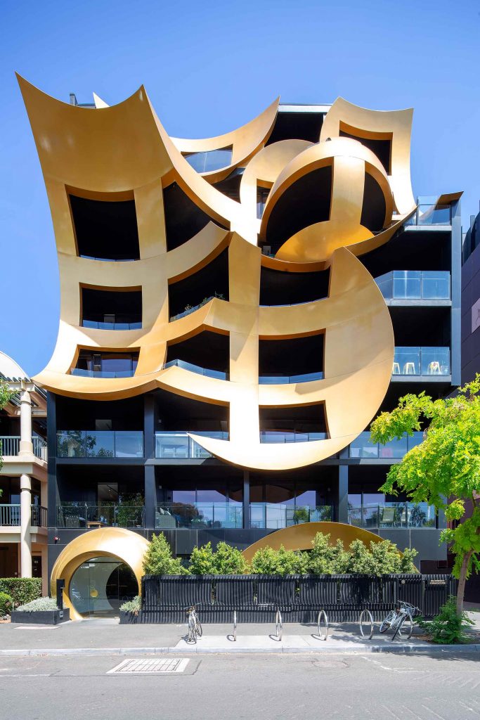 Exterior view of a boutique apartment block in Melbourne, Australia