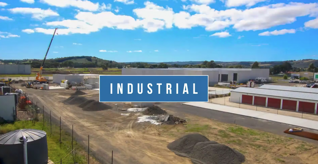 A time-lapse video showcasing the construction progress of industrial warehouses, captured by a construction time-lapse camera.
