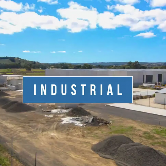 A time-lapse video showcasing the construction progress of industrial warehouses, captured by a construction time-lapse camera.
