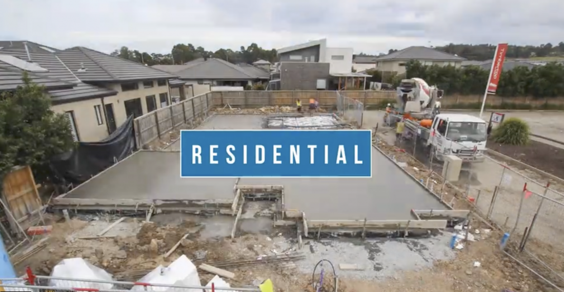 A time-lapse image documenting the construction progress of a residential building, captured by construction cameras