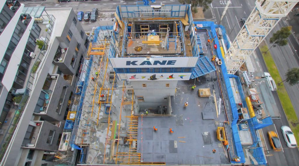 Construction time-lapse camera planning for a Melbourne building project