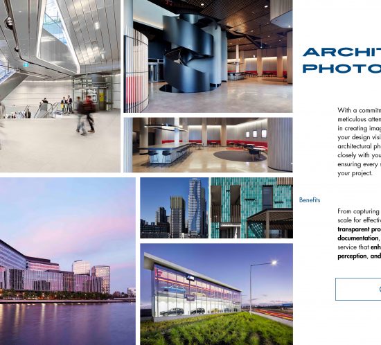 Professional architectural photographer capturing a stunning modern building with high-end camera equipment.